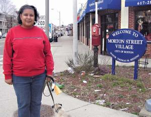 Morton Village: Michelle Crawford-Cranmore is leading the charge for a tidied-up Morton Street Village. 	Bill Forry photo